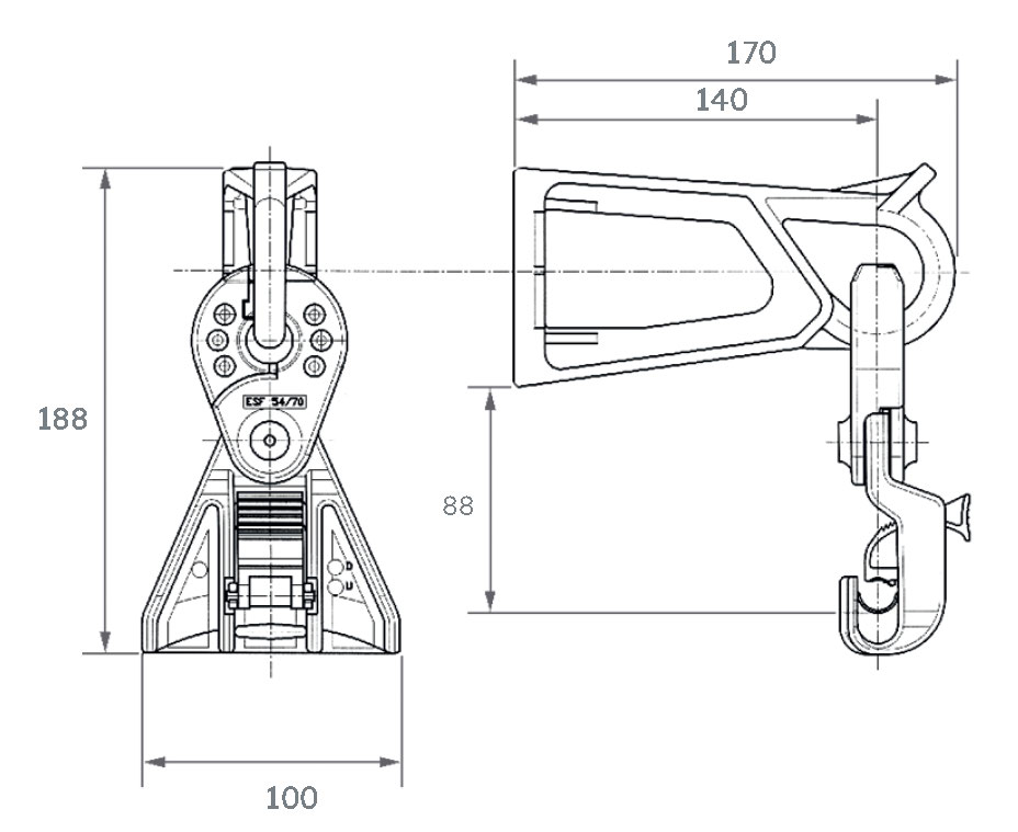 ENSEMBLE SUSPENSION 54/70² FUSIBLE ESF 5470 6825051