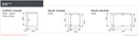 SOCLE SIMPLE S20 IVOIRE AVEC INSERTS SIGLE ECLAIR 6980035 *
