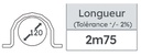 GOULOTTE GPC METALLIQUE 120.120 2M75 TELECOM & ELEC EP CL2 *
