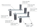 KIT ADAPTATION COFFRET PIETEMENT EXISTANT 32/40 ENEDIS *