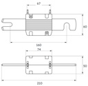 CARTOUCHE FUSIBLE T2 E160MM 400A 6943424
