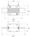 CARTOUCHE FUSIBLE T2 200A E115MM 6943009 *