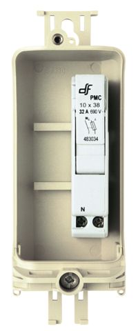 BOITIER CLASSE 2 EP COBOX 1FN-I 1 PORTE FUSIBLE IVOIRE RAL1014
