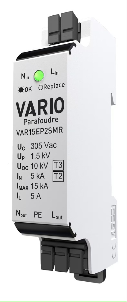 PARAFOUDRE BIPOLAIRE VARIO VAR15EP2SMR BAS PROFIL IN 5KA (EP)
