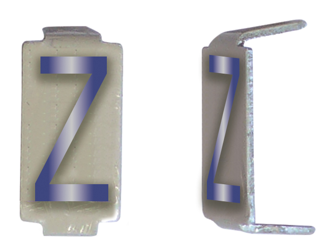 LOT 25 LETTRE 6X11 ALU IVOIRE/BLEU PRE-PLIEE Z *