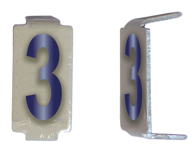 LOT 25 CHIFFRE 6X11 ALU IVOIRE/BLEU PRE-PLIE 3 *