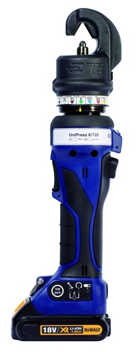 [TYC2107475-2] OUTIL DE SERTISSAGE A BATTERIE UNIPRESS 6/120 +COF+CHARG